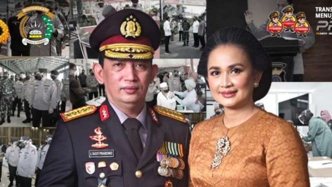 Kapolri Jenderal Listyo Sigit Prabowo bersama istri Juliati Sigit Prabowo
