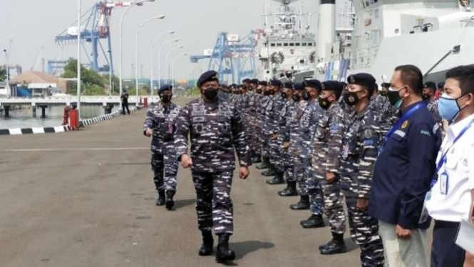 VIVA Militer: KSAL Lepas kapal penelitian Pushidrosal TNI AL