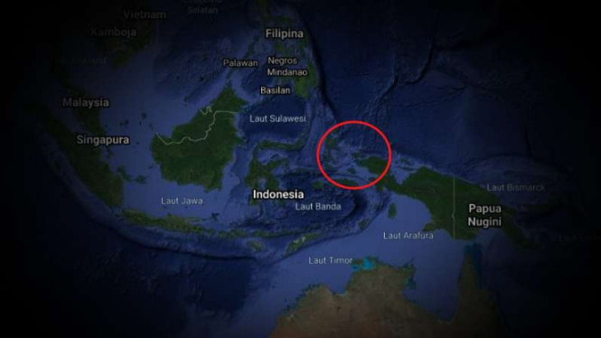 VIVA Militer: Lokasi gunung berapi purba laut Halmahera.