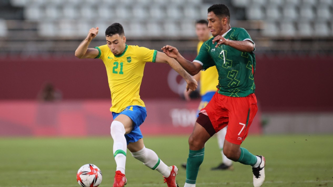 Duel Timnas Brasil vs Meksiko di semifinal Olimpiade 2020