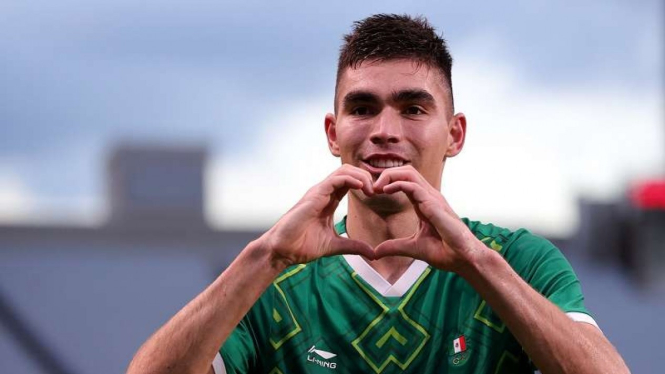 Timnas Meksiko rayakan gol ke gawang Jepang
