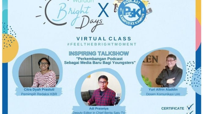 Webinar Wardah Bright Days Virtual x Universitas Al Azhar Indonesia x KBR