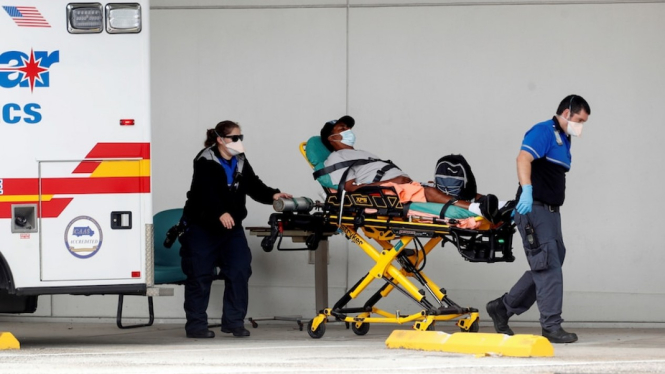 Florida mencatat kenaikan jumlah orang yang dirawat inap di rumah sakit dalam delapan hari terakhir. (Reuters:Â Octavio Jones)
