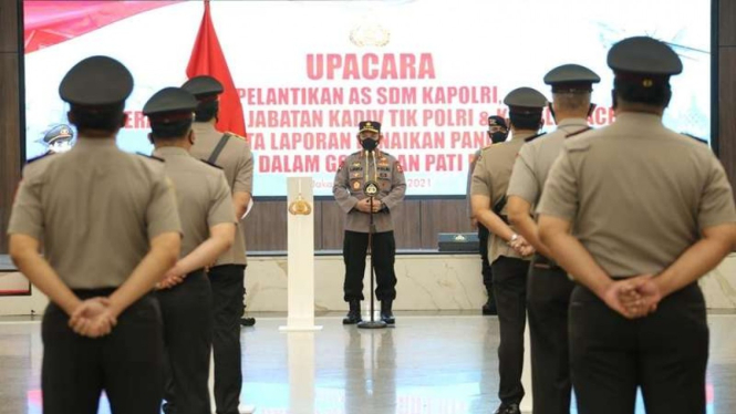 Kapolri Jenderal Listyo Sigit Prabowo melantik sejumlah pejabat tinggi Polri