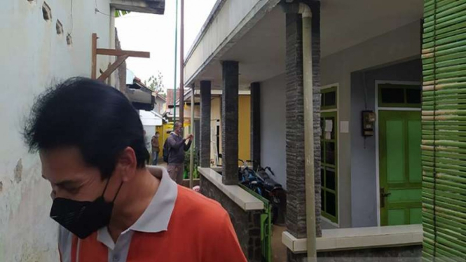 Rumah milik seorang terduga teroris di Banyumas, Jateng usai digeledah Densus 88