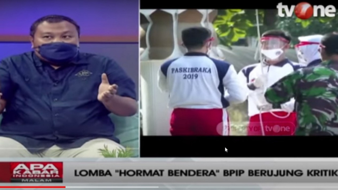 Pakar komunikasi politik Hendri Satrio dalam acara tvOne
