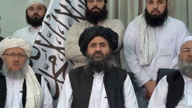 Para pemimpin Taliban menyatakan akan membentuk pemerintahan Islami yang inklusif di Afghanistan. (AFP: Taliban handout)