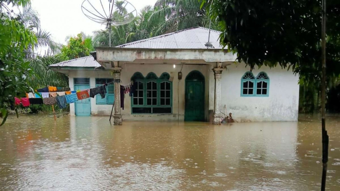 Banjir di Kabupaten Batu Bara, Sumatera Utara.
