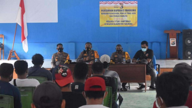 Polisi Bertemu Para Pengusaha Usai di Yahukimo Papua