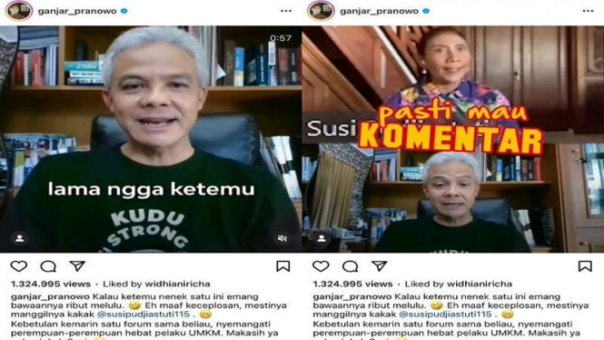 Gubernur Jawa Tengah Ganjar Pranowo dan Susi Pudjiastuti