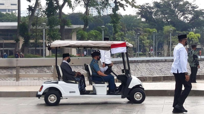 Wapres Ma'ruf Amin salat jumat di Masjid Istiqlal.