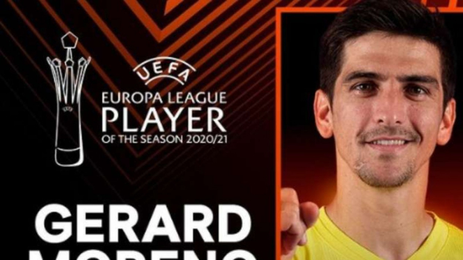 Striker Villarreal, Gerard Moreno sabet pemain terbaik Liga Europa 2020/21