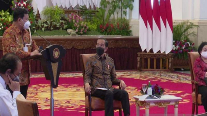  Ketua Umum Partai Gerindra Prabowo Subianto di Istana Negara