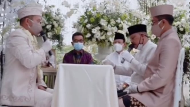 Pengantin Pria Ini Belum Hafal Doa Bikin Anak  (TikTok/antzcreator)