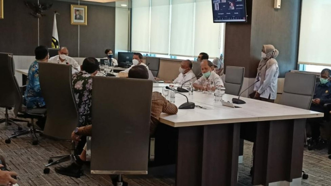 Dirjen Migas menerima kunjungan dari Pemprov Riau di kantor Kementerian ESDM, di Jakarta
