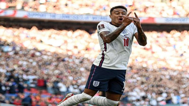 Penyerang Inggris, Jesse Lingard selebrasi ala Ronaldo