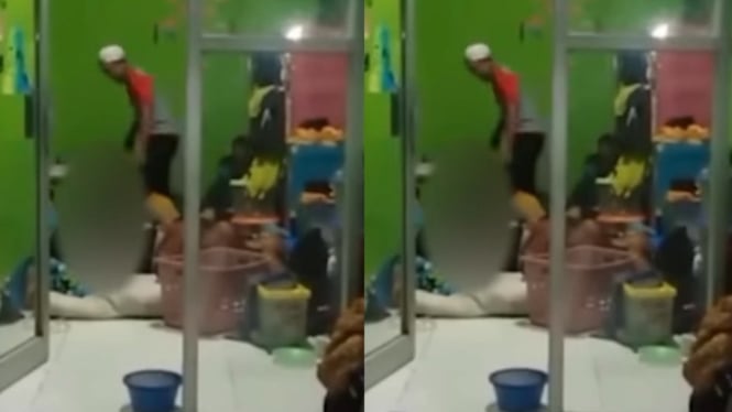 Viral Video Santri Telat Tidur Dihajar Ustaz (Instagram/indoviral8)