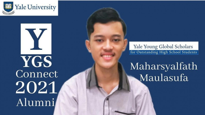 Maharsyalfath (18) penerima beasiswa $3,500 Yale Young Global Scholars (YYGS) Connect 2021, Yale University, Amerika Serikat. (dok. pribadi)