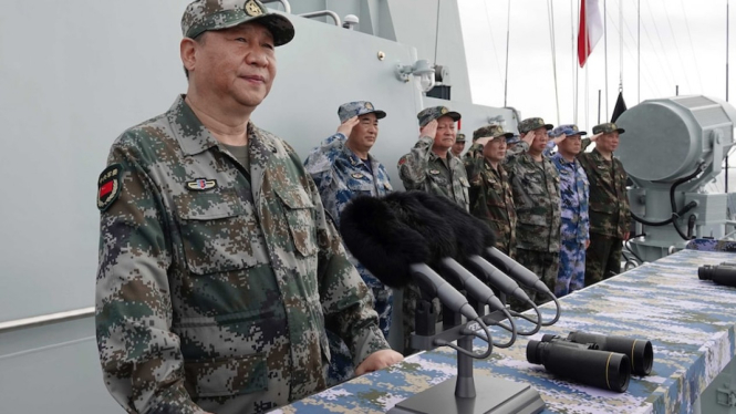 Australia dan sekutunya mencoba memastikan seberapa jauh Presiden China Xi Jinping ingin menerapkan dominasi negaranya di Laut China Selatan. (Xinhua via AP)