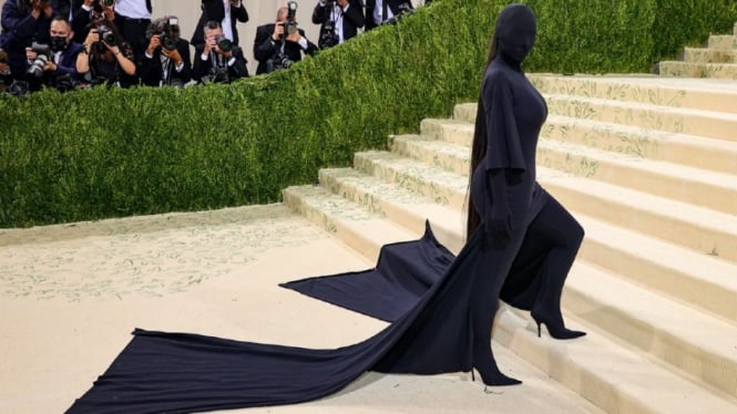 Kim Kardashian di Met Gala 2021.