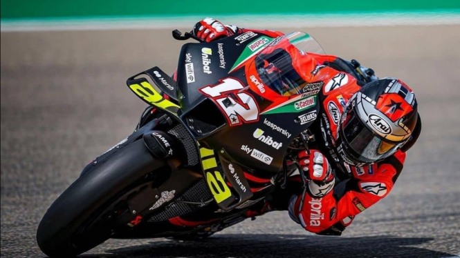 Pembalap Aprilia Racing Team Gresini, Maverick Vinales. 