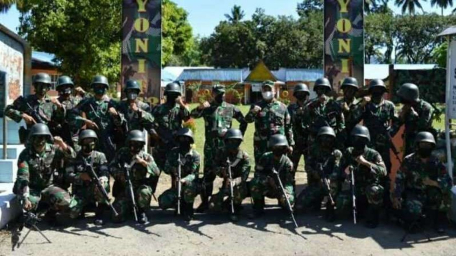 VIVA Militer: Satgas Pamtas Yonif 123/Rajawali