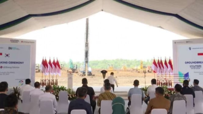 Groundbreaking pabrik Baterai EV pertama di Indonesia.