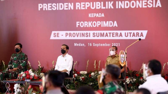 Presiden Jokowi bertemu Forkopimda di Medan