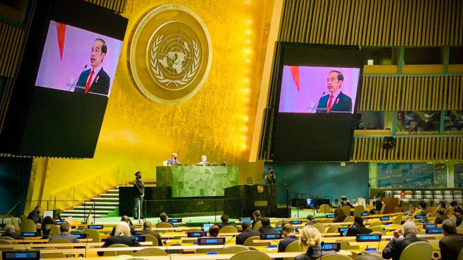 Presiden Jokowi Pidato di Sidang Umum PBB Secara Virtual