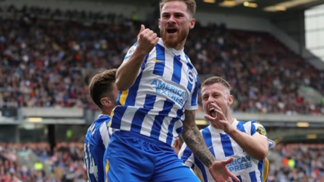 Selebrasi pemain Brighton & Hove Albion