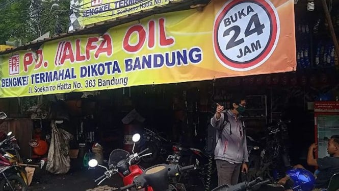 Bengkel Alfa Oil di Bandung, jawa Barat.