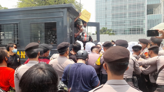 Polisi tangkap mahasiswa Papua yang demo ricuh di Kedubes Amerika