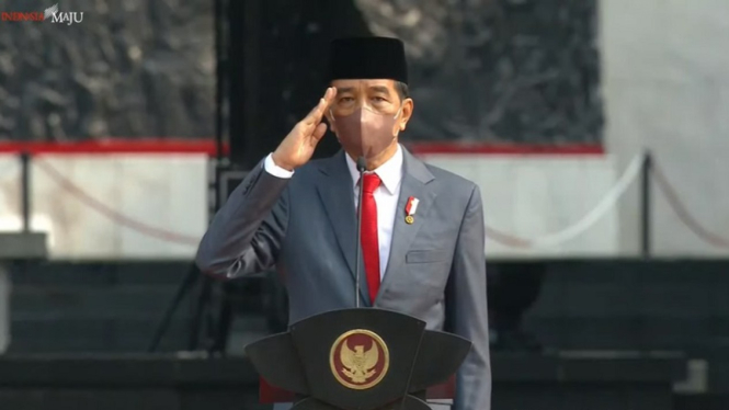 Presiden Jokowi memimpin upaca peringatan Hari Kesaktian Pancasila tahun 2021