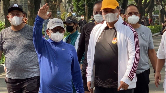 Ketum PKB  Muhaimin Iskandar dengan Ketum Golkar Airlangga Hartarto