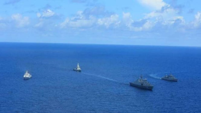 VIVA Militer: Kapal-kapal perang TNI Angkatan Laut di Laut Natuna