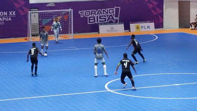 Tim Papua kalahkan Tim Jawatim di semifinal futsal PON Papua