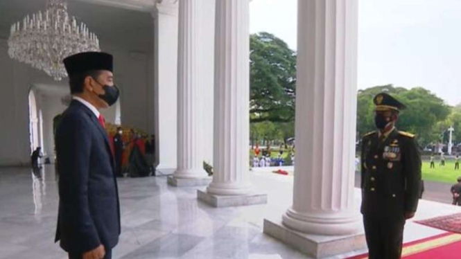 Peringatan HUT ke-76 TNI di Istana Merdeka, Jakarta