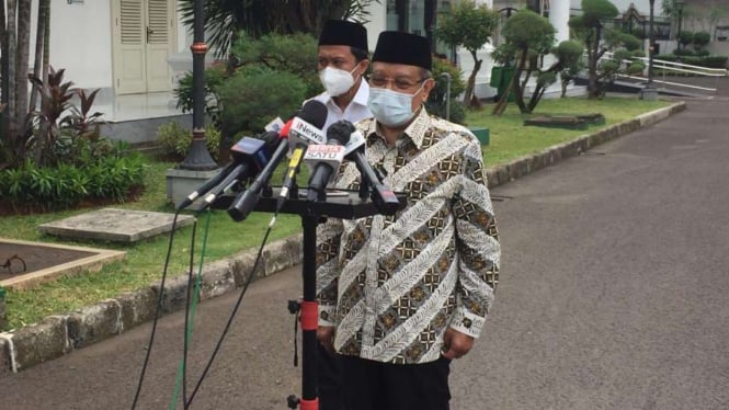 Ketum PBNU, KH Said Aqil Siroj Usai Bertemu Presiden Jokowi di Istana