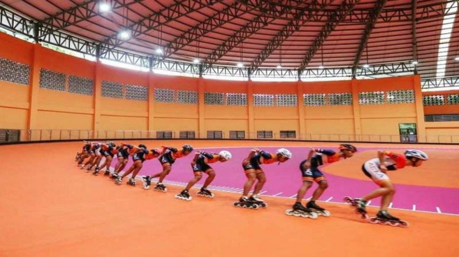 Jakarta International Roller Track Arena (JIRTA) di kawasan Sunter, Jakut