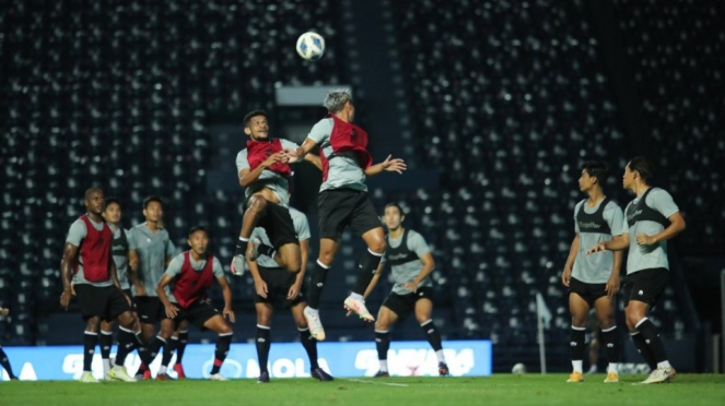 Timnas Indonesia latihan jelang menghadapi Taiwan