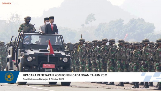 Presiden Jokowi di Upacara Penetapan Komponen Cadangan Tahun Anggaran 2021