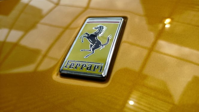 Logo Ferrari. Foto: Farhan Nurhuda/VIVA.co.id