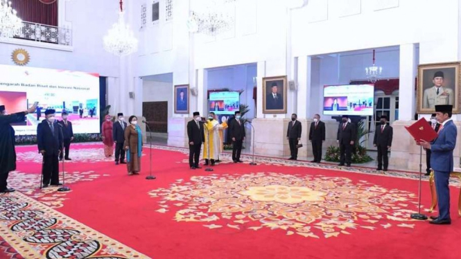 Pelantikan Dewan Pengarah BRIN Oleh Presiden Jokowi di Istana Negara Jakarta