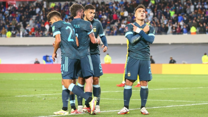Lautaro Martinez cetak gol kemenangan Argentina atas Peru