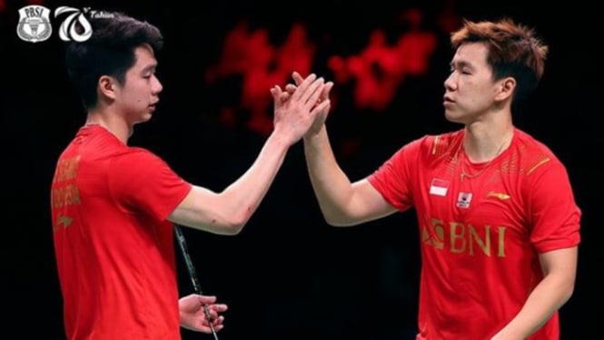 Kevin Sanjaya Sukamuljo/Marcus Fernaldi Gideon di Piala Thomas 2020