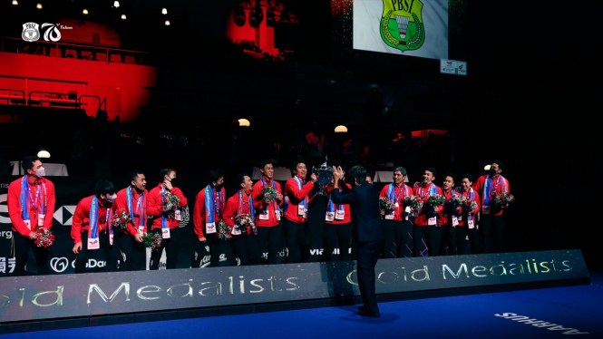 Tak ada bendera Merah Putih saat Indonesia juara Piala Thomas