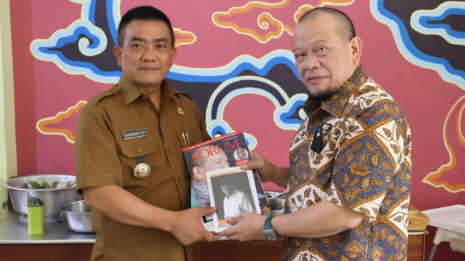 Ketua DPD RI bertemu dengan Walikota Cirebon Nashrudin Azis