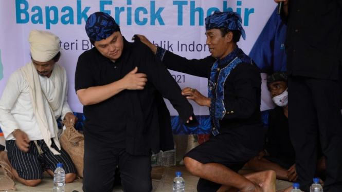 Erick Thohir dapat gelar dulur Baduy dari masyarakat adat Baduy 