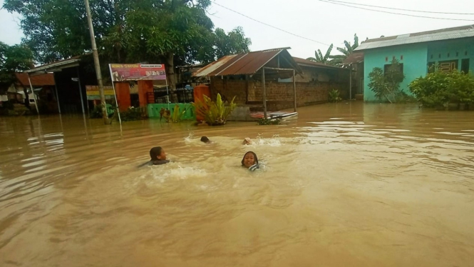 Banjir rendam rumah warga di Kabupaten Serdang Begadai