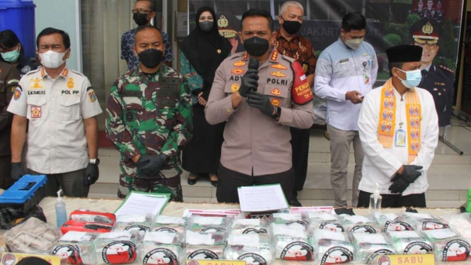 Pemusnahan Barang Bukti Narkoba di Mapolres Jakarta Barat